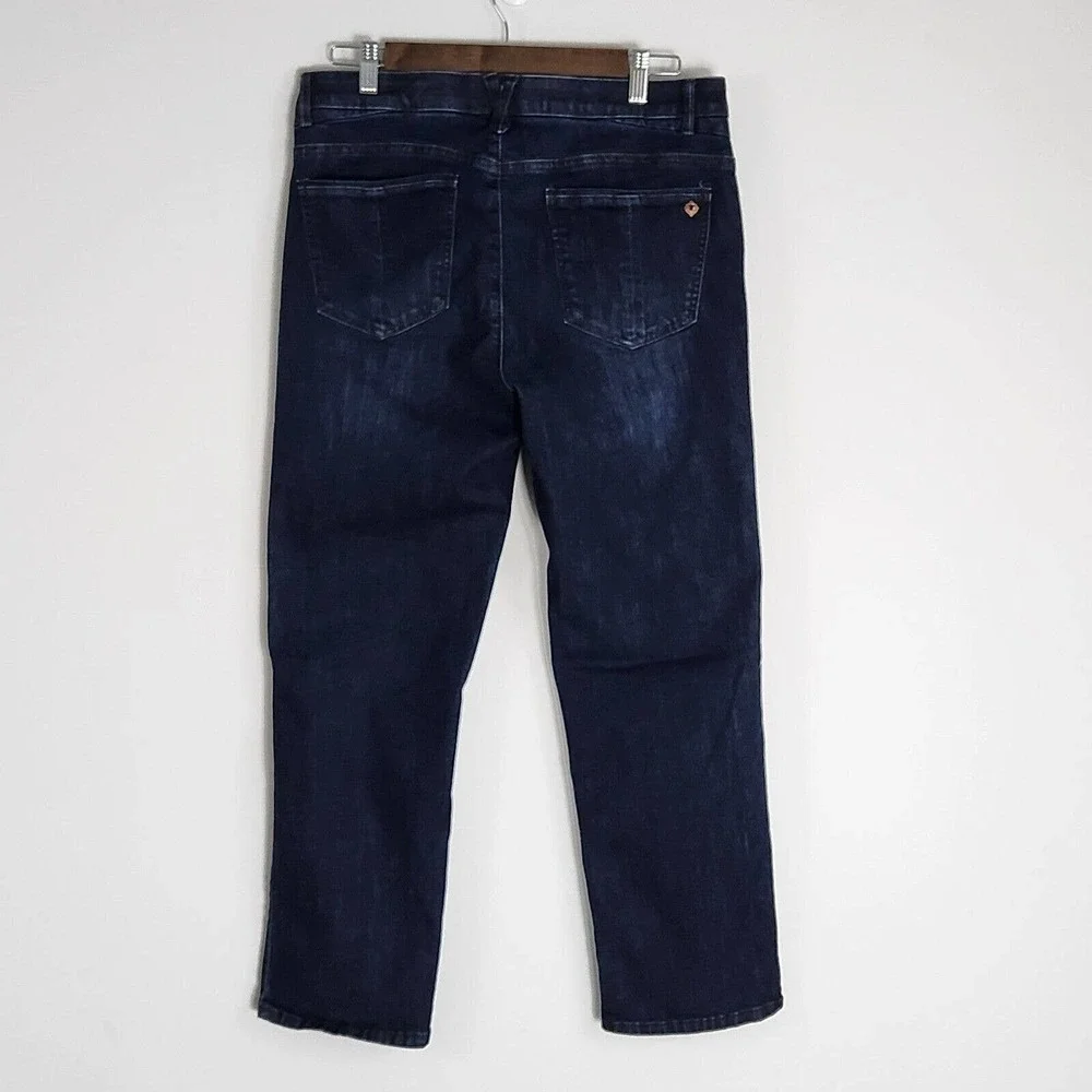 Democracy Absolution Jeans Dark Wash Distressed Stretch Denim Pants Size 10 - Picture 2 of 14